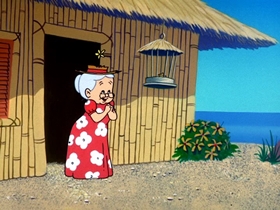Screenshots from the 1964 Warner Bros. cartoon Hawaiian Aye Aye