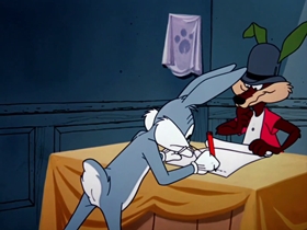 Screenshots from the 1964 Warner Bros. cartoon False Hare