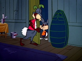 Screenshots from the 1964 Warner Bros. cartoon False Hare