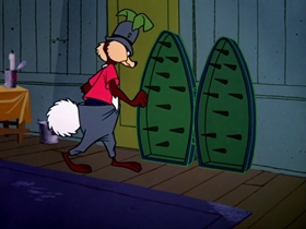 Screenshots from the 1964 Warner Bros. cartoon False Hare