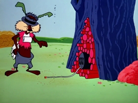 Screenshots from the 1964 Warner Bros. cartoon False Hare