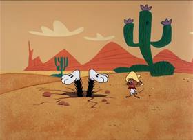 Screenshots from the 1964 Warner Bros. cartoon Road to Andalay