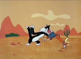 Screenshots from the 1964 Warner Bros. cartoon Road to Andalay