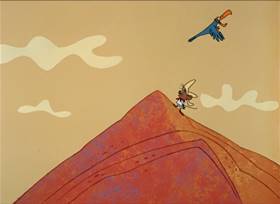 Screenshots from the 1964 Warner Bros. cartoon Road to Andalay