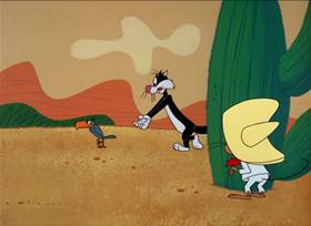 Screenshots from the 1964 Warner Bros. cartoon Road to Andalay