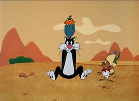 Screenshots from the 1964 Warner Bros. cartoon Road to Andalay