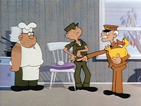 Screenshots from the 1964 King Features Productions cartoon Everything