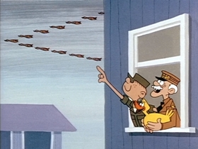 Screenshots from the 1964 King Features Productions cartoon Everything