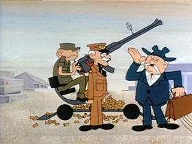 Screenshots from the 1964 King Features Productions cartoon Everything