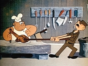 Screenshots from the 1964 King Features Productions cartoon Everything