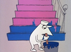 Screenshots from the 1964 DePatie Freleng cartoon The Pink Phink
