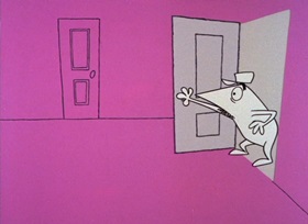 Screenshots from the 1964 DePatie Freleng cartoon The Pink Phink