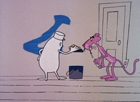 Screenshots from the 1964 DePatie Freleng cartoon The Pink Phink