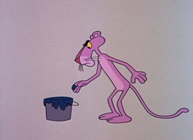 Screenshots from the 1964 DePatie Freleng cartoon The Pink Phink