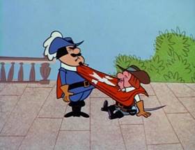 Screenshots from the 1964 UPA cartoon The Three Musketeers (Part 1)
