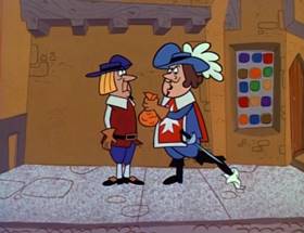 Screenshots from the 1964 UPA cartoon The Three Musketeers (Part 1)