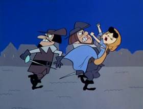 Screenshots from the 1964 UPA cartoon The Three Musketeers (Part 1)