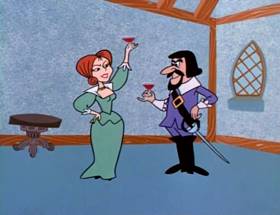 Screenshots from the 1964 UPA cartoon The Three Musketeers (Part 1)