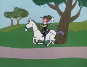 Screenshots from the 1964 UPA cartoon The Three Musketeers (Part 1)