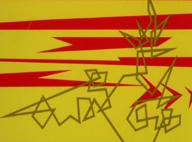 Screenshots from the 1965 MGM cartoon The Dot and the Line