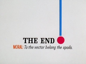 Screenshots from the 1965 MGM cartoon The Dot and the Line