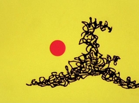 Screenshots from the 1965 MGM cartoon The Dot and the Line