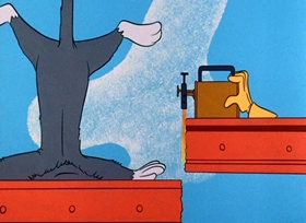 Screenshots from the 1965 MGM cartoon Bad Day at Cat Rock