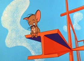 Screenshots from the 1965 MGM cartoon Bad Day at Cat Rock