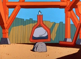 Screenshots from the 1965 MGM cartoon Bad Day at Cat Rock