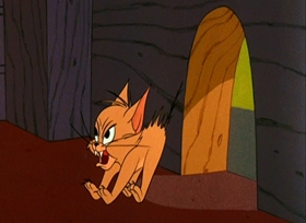 Screenshots from the 1965 MGM cartoon Of Feline Bondage