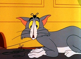 Screenshots from the 1965 MGM cartoon Of Feline Bondage