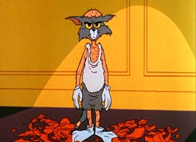 Screenshots from the 1965 MGM cartoon Of Feline Bondage