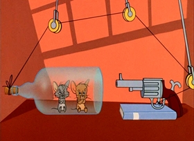 Screenshots from the 1965 MGM cartoon The Year of the Mouse
