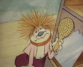 Screenshots from the 1965 Rembrandt Films cartoon Home Sweet Nudnik