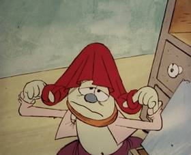 Screenshots from the 1965 Rembrandt Films cartoon Home Sweet Nudnik