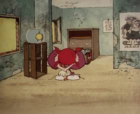 Screenshots from the 1965 Rembrandt Films cartoon Home Sweet Nudnik