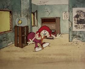 Screenshots from the 1965 Rembrandt Films cartoon Home Sweet Nudnik