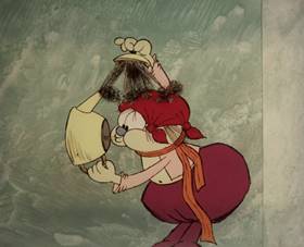 Screenshots from the 1965 Rembrandt Films cartoon Home Sweet Nudnik