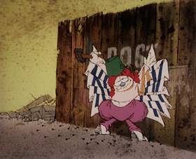 Screenshots from the 1965 Rembrandt Films cartoon Home Sweet Nudnik
