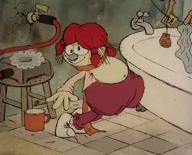 Screenshots from the 1965 Rembrandt Films cartoon Home Sweet Nudnik
