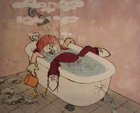 Screenshots from the 1965 Rembrandt Films cartoon Home Sweet Nudnik