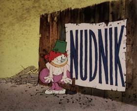 Screenshots from the 1965 Rembrandt Films cartoon Home Sweet Nudnik