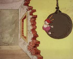 Screenshots from the 1965 Rembrandt Films cartoon Home Sweet Nudnik