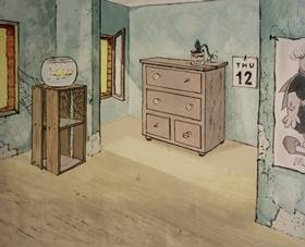 Screenshots from the 1965 Rembrandt Films cartoon Home Sweet Nudnik