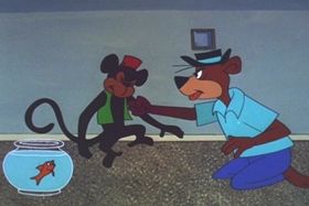 Screenshots from the 1965 Walter Lantz cartoon Guest Who?