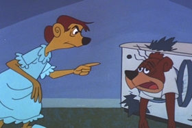 Screenshots from the 1965 Walter Lantz cartoon Guest Who?