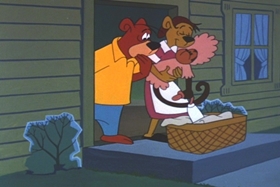 Screenshots from the 1965 Walter Lantz cartoon Guest Who?