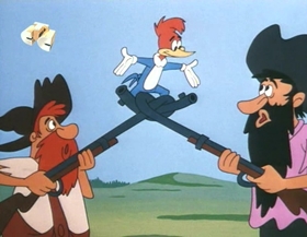 Screenshots from the 1965 Walter Lantz cartoon Canned Dog Feud