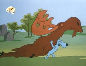 Screenshots from the 1965 Walter Lantz cartoon Canned Dog Feud