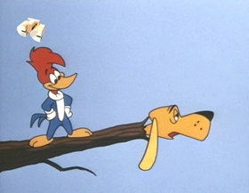 Screenshots from the 1965 Walter Lantz cartoon Canned Dog Feud